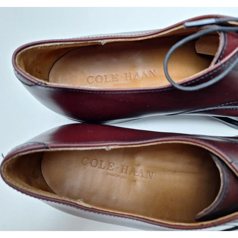 Men’s Cole Haan Burgundy Oxford Cap Toe Dress Shoes-USA Made-Size 10.5D